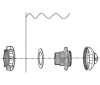 Соединитель сетчатый с выпускной насадкой, гайкой и резиновой прокладкой Intex арт.11093 (38мм)